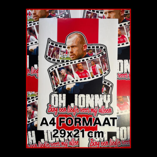 A4 sticker jonny zing een liedje voor mij alleen+