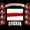 Wit rood wit sticker