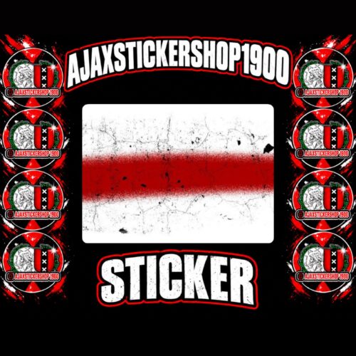 Wit rood wit sticker
