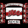 1900 wit rood wit sticker