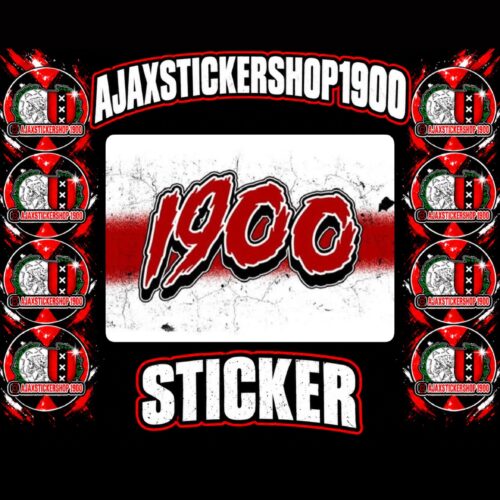 1900 wit rood wit sticker