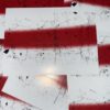 Wit rood wit sticker