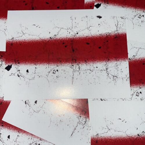 Wit rood wit sticker