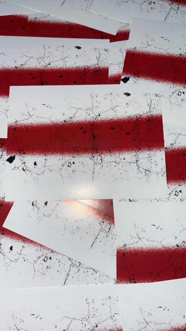 Wit rood wit sticker