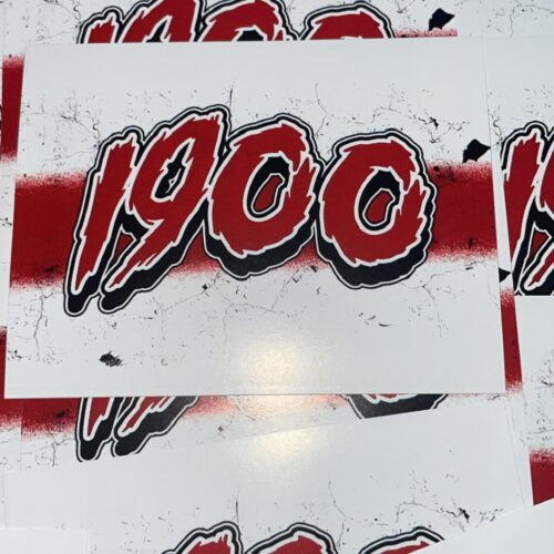 1900 wit rood wit sticker